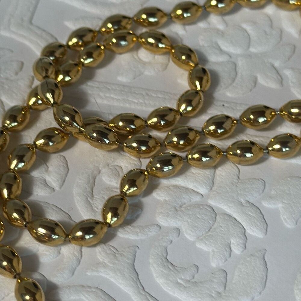 Vintage Gold Tone Oval Link Chain Necklace‎ 24”